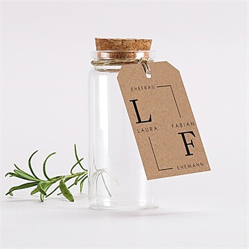 Glasfläschchen mit Korken Hochzeit ref. N291565