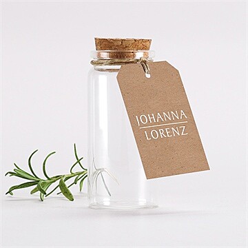 Glasfläschchen mit Korken Hochzeit ref. N291344
