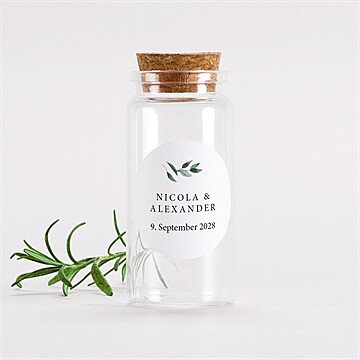 Glasfläschchen mit Korken Hochzeit ref. N3601416