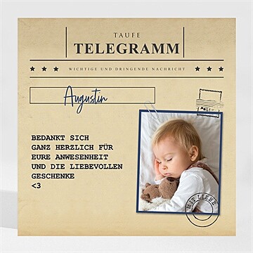 Dankeskarte Taufe ref. N3002107