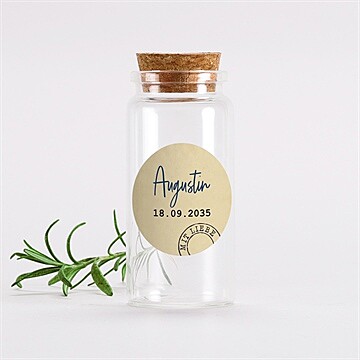 Glasfläschchen mit Korken Taufe ref. N3602146