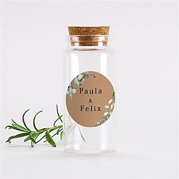 Glasfläschchen mit Korken Hochzeit ref. N3601967