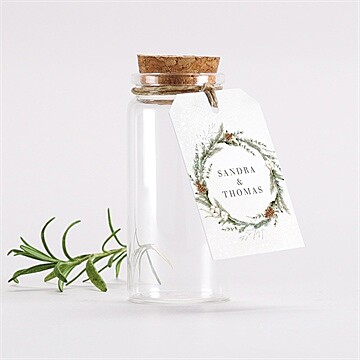 Glasfläschchen mit Korken Hochzeit ref. N291840