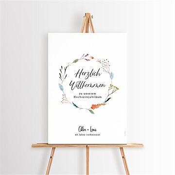 Willkommensschild Hochzeitsjubiläum Ref. N260384