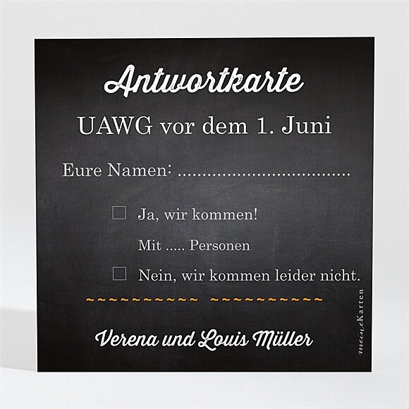 Antwortkarte Hochzeitsjubiläum Retrospective ref.N300462
