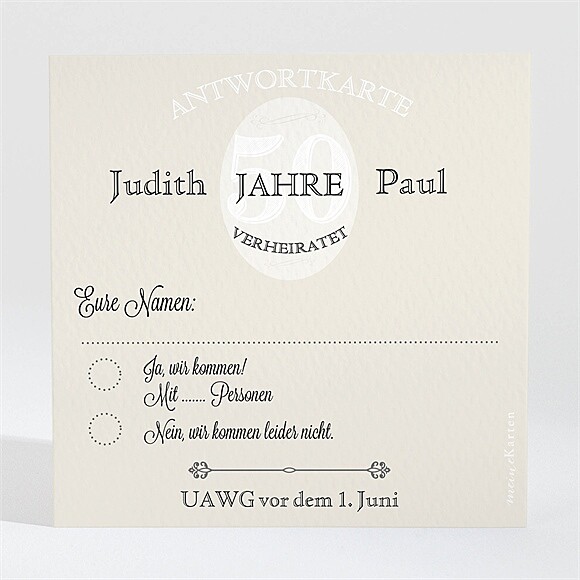 Antwortkarte Hochzeitsjubiläum Bildband ref.N300468