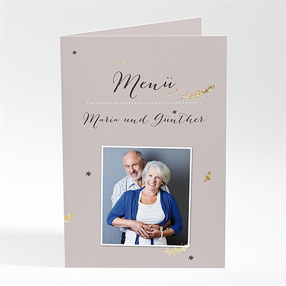 Menükarten Hochzeitsjubiläum Damals wie Heute ref.N401486