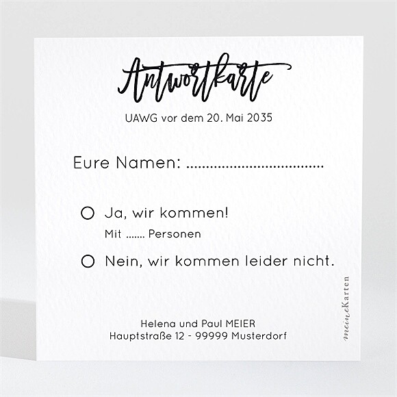 Antwortkarte Hochzeitsjubiläum Family-Stories ref.N300484