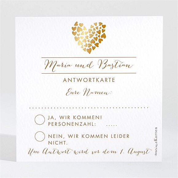 Antwortkarte Hochzeit Herzlich ref.N300634