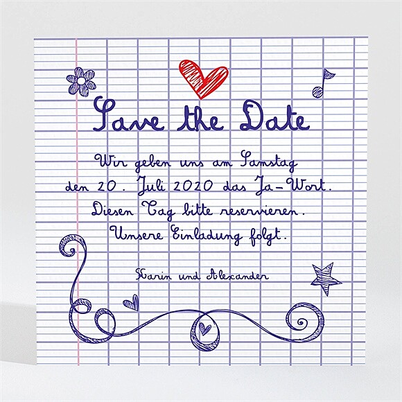 Save the Date Karte Schreibschrift ref.N300725