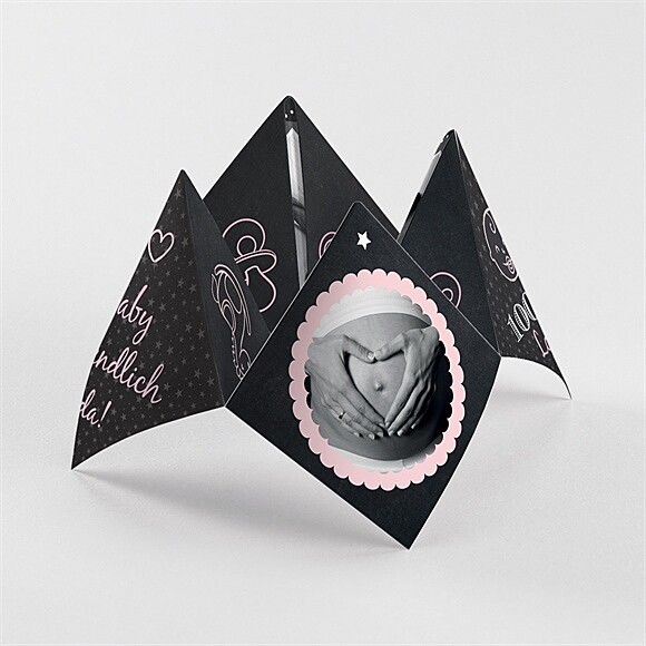 Geburtskarte Origami Schiefertafel ref.N33028