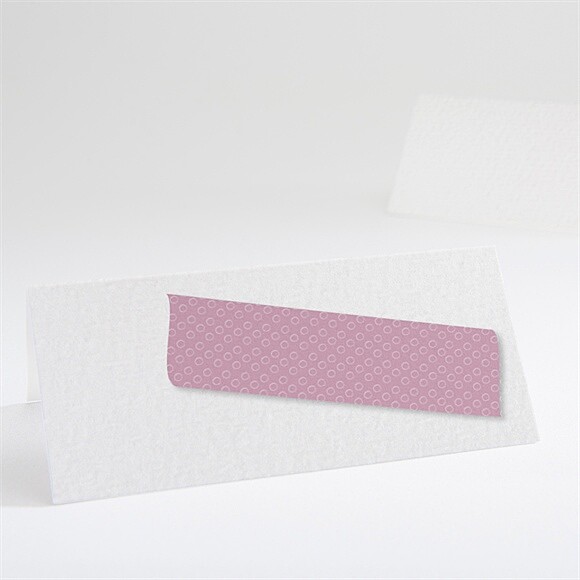 Tischkarte Taufe Klebestreifen rosa ref.N440589