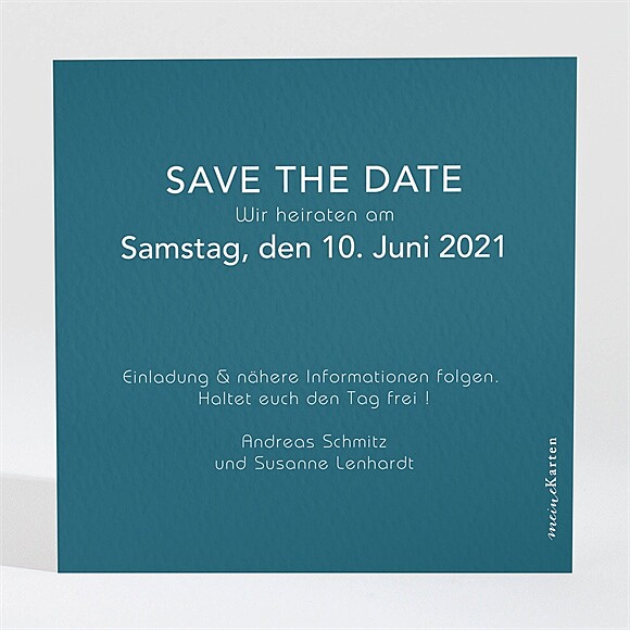 Save the Date Karte Tiefes Blau ref.N3001552