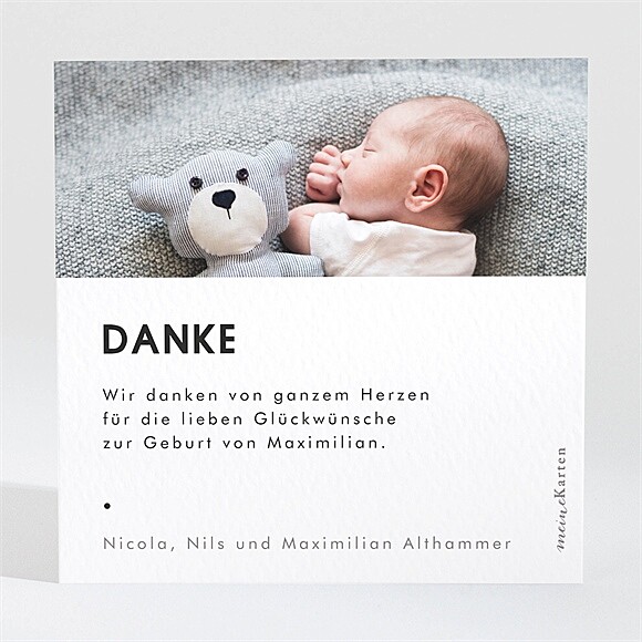 Dankeskarte Geburt Fotoautomat Design ref.N3001581