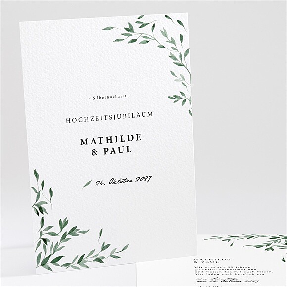 Einladung Hochzeitsjubiläum Florale Zartheit - 25 Jahre ref.N241179