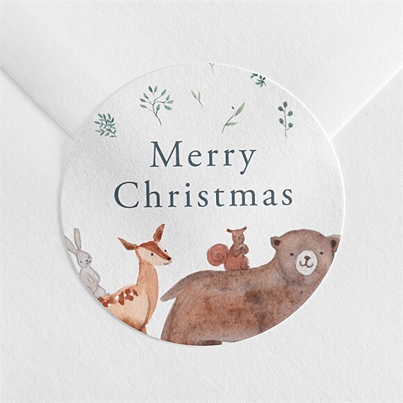 Sticker Weihnachten Waldtiere ref.N360431