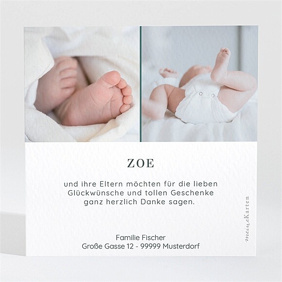 Dankeskarte Geburt Schöne Oase ref.N3001747