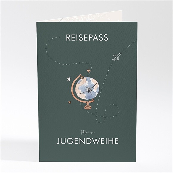 Einladungskarte Jugendweihe Reisepass zur Jugendweihe ref.N401902