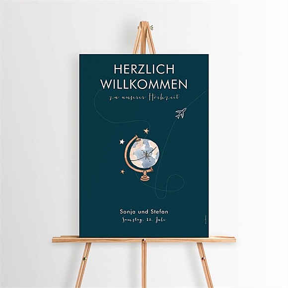 Willkommensschild Hochzeit Hochzeitsreise ref.N260151