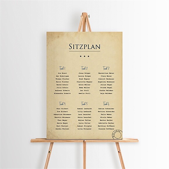 Sitzplan Hochzeit Hochzeitstelegramm ref.N260341