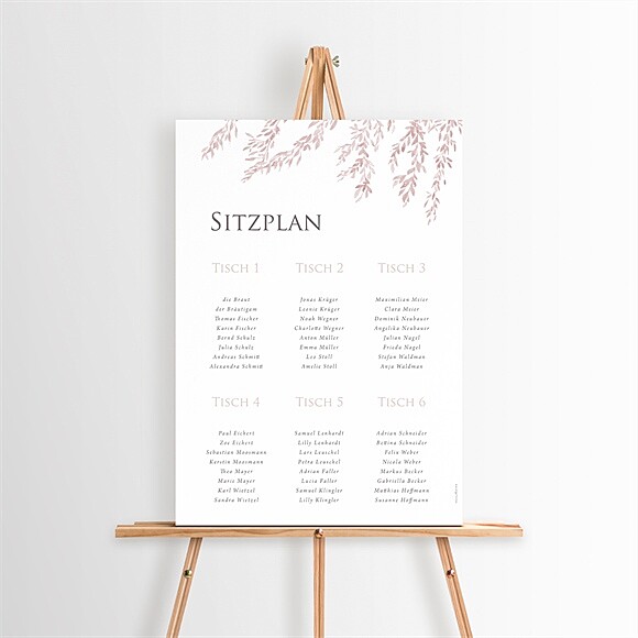 Sitzplan Hochzeit Goldene Weide ref.N26089