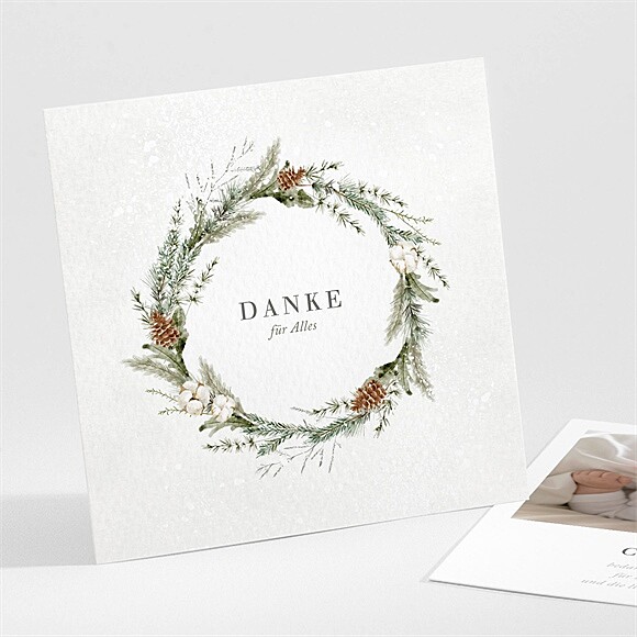 Dankeskarte Taufe Winter ref.N301546