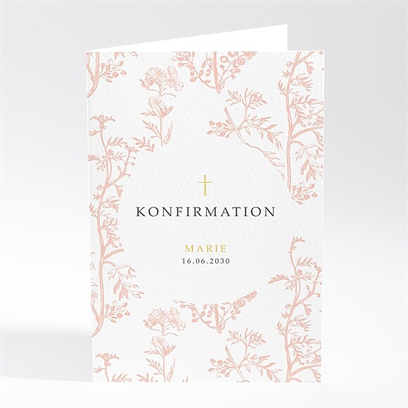Menükarte Konfirmation Zarte Pflanzenmalerei ref.N401920