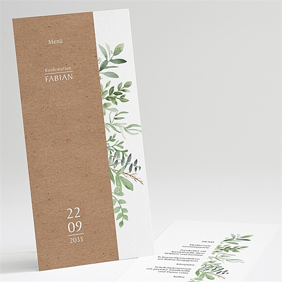 Menükarte Konfirmation Kraftpapier ref.N221375