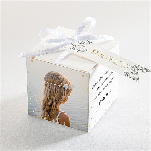 Geschenkbox Kommunion Blätterzeichnung ref.N340577