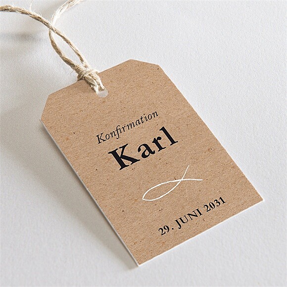 Geschenkanhänger Konfirmation Elegante Schlichtheit ref.N2911111