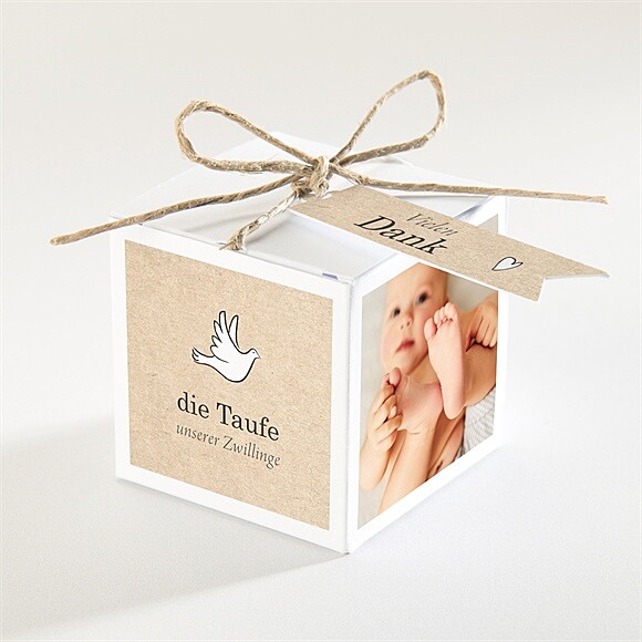 Geschenkbox Taufe Zwillingsillustrationen ref.N340699