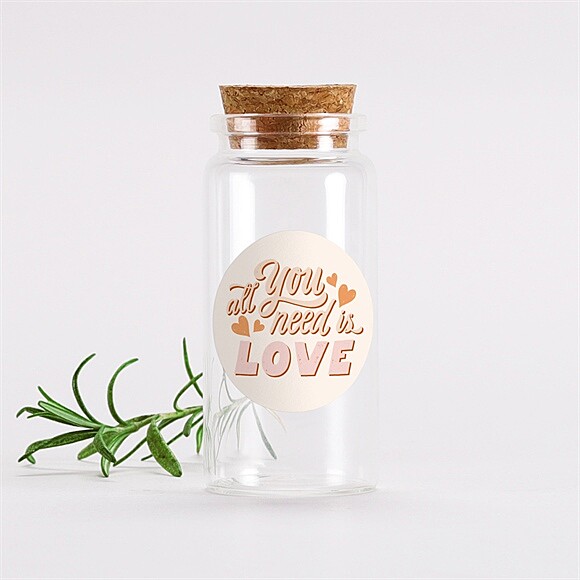 Glasfläschchen mit Korken Hochzeit Hippie ref.N3602330