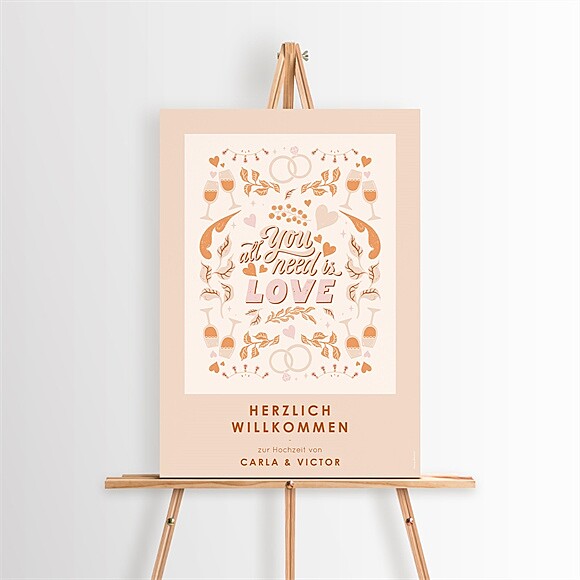 Willkommensschild Hochzeit Hippie ref.N260521