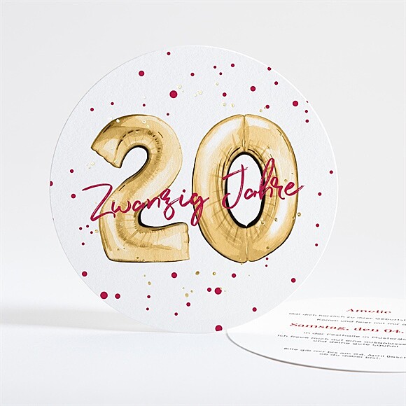 Geburtstagseinladung Luftballons 20 Jahre ref.N321283