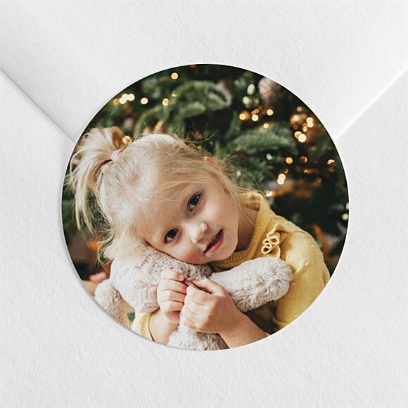 Sticker Weihnachten Foto-Kerze ref.N3602534