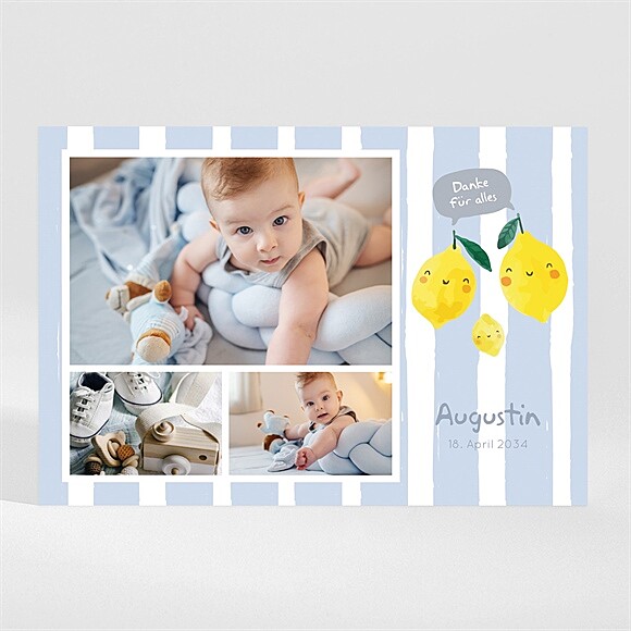 Dankeskarte Geburt Kleine Zitrone ref.N110344