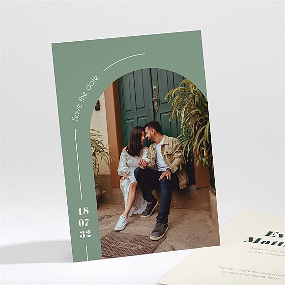 Save the Date Karte Salbeigrün ref.N211738