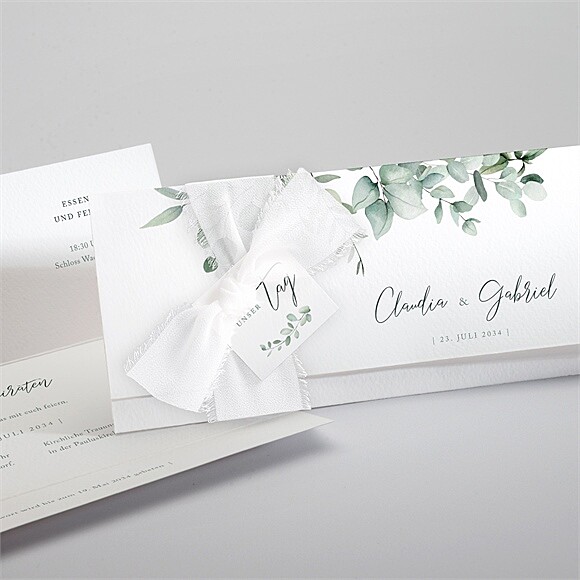 Hochzeitseinladung Lyrik - Mousseline ref.N94186