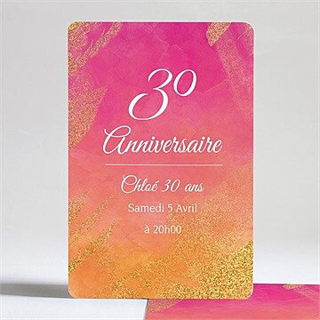 Invitation anniversaire 30 Passeport chic