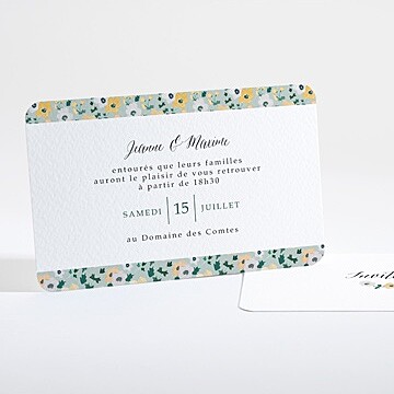 Carton d'invitation mariage oui en relief