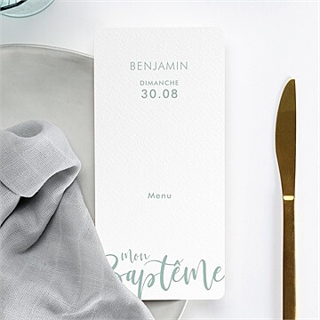 Menu baptême jeu de mots