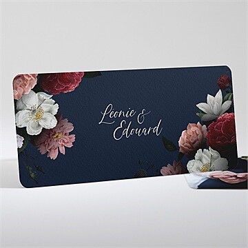 Remerciement mariage fleurs de nuit