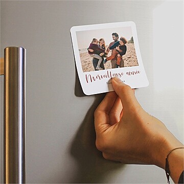 Carte de voeux meilleurs voeux magnet - Mise en situation