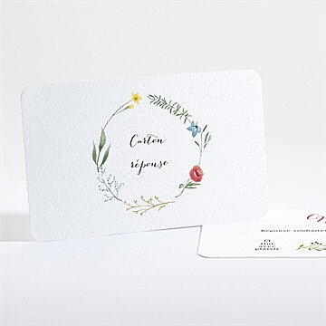 Carton réponse mariage fleurs des champs