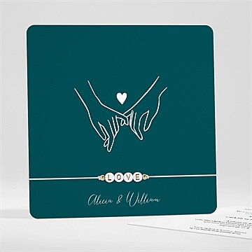 Faire-part mariage notre union programme