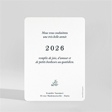Carte de voeux meilleurs voeux photo - Dos de la carte