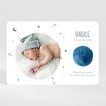 Faire-part naissance nuit étoilée magnet