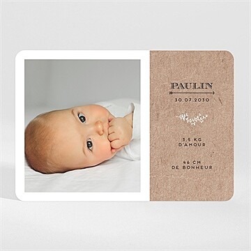Faire-part naissance kraft & co magnet