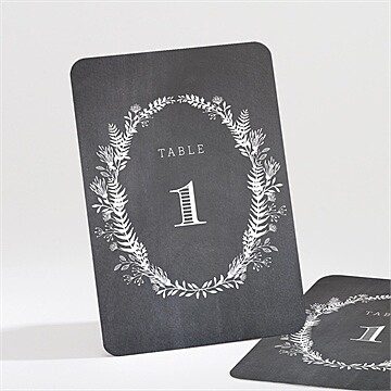 Numéro de table mariage retro original
