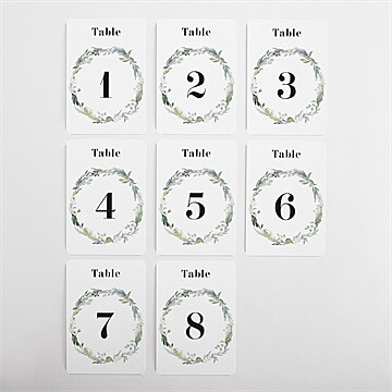 Numéro de table mariage délicatesse d’aquarelle - Vue d'ensemble